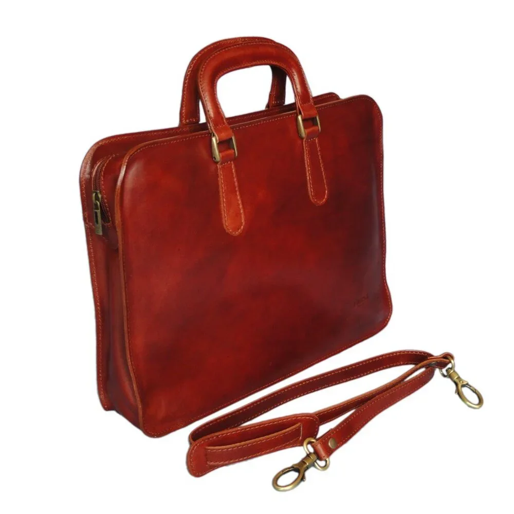 I Medici Brown Leather Women’s Briefcase